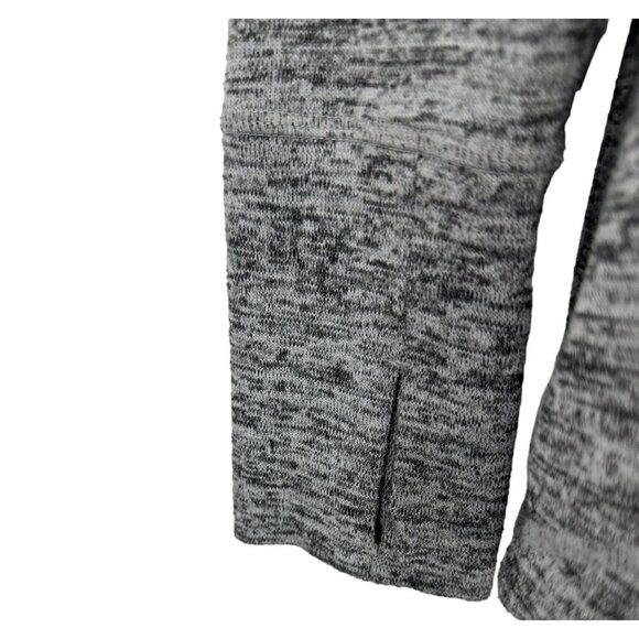 ATHLETA No Sweatin' It Sharkbite Pullover Gray Heather Shirt Women's Size M - Picture 3 of 11